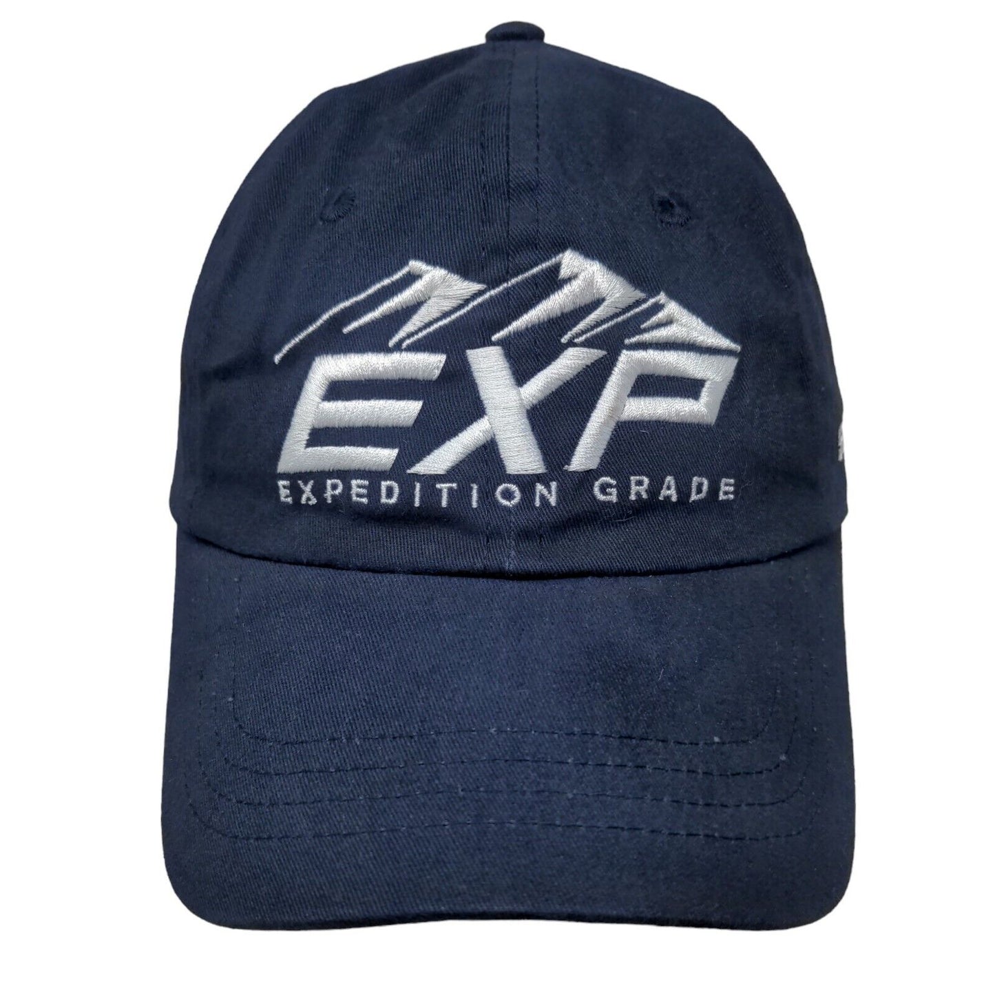 EXP Expedition Grade Strapback Hat Blue One Size Adjustable Embroidered Cotton