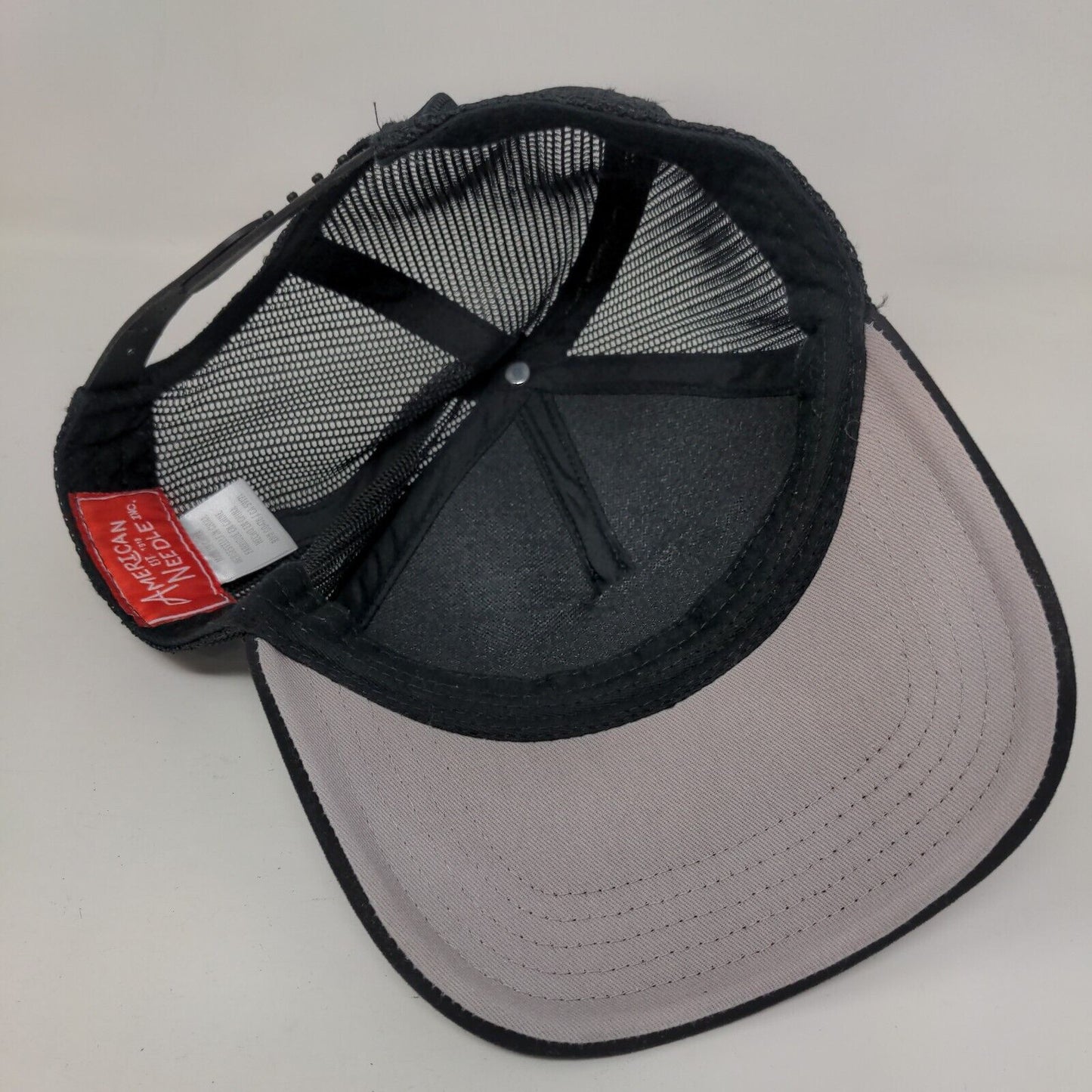 NASA Snapback Trucker Hat Black One Size Adjustable Mesh Back American Needle