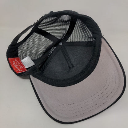 NASA Snapback Trucker Hat Black One Size Adjustable Mesh Back American Needle