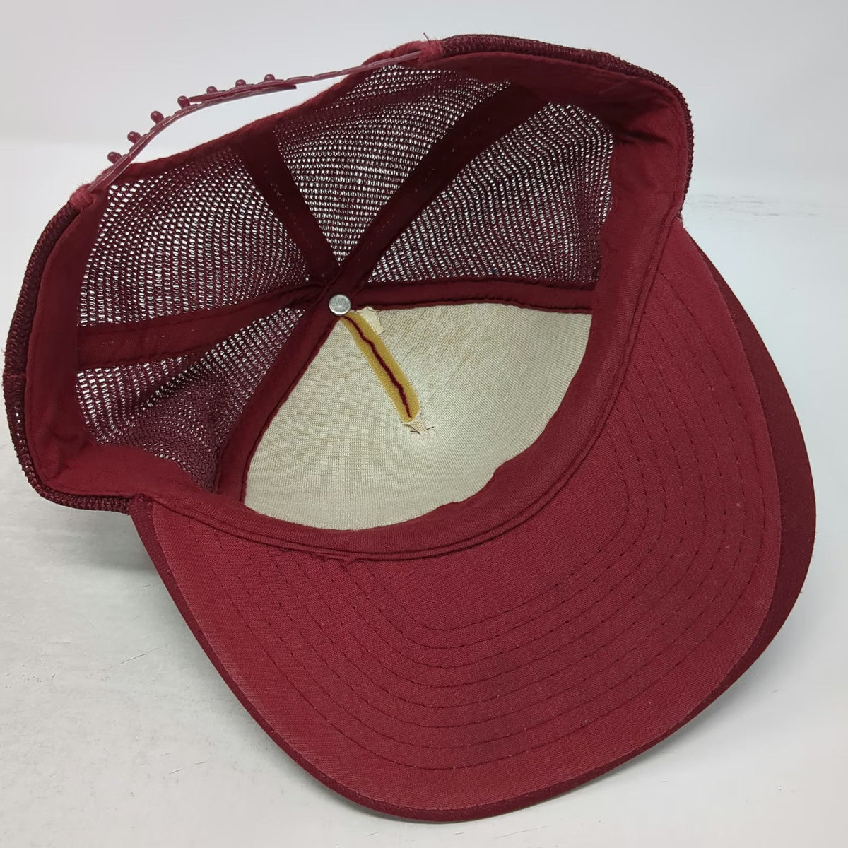 Trucker Hat Red One Size Memories Cafe Enfield CT Music Note Snapback Mesh Foam