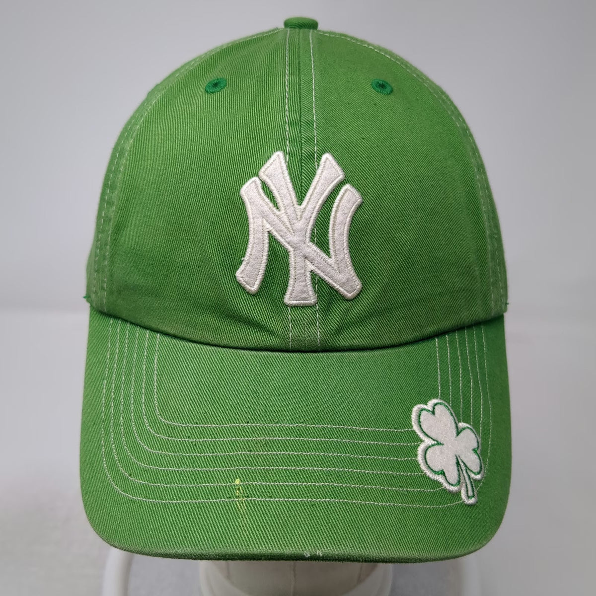 New York Yankees MLB Twins Enterprise Baseball Cap Green One Size Shamrock Hat