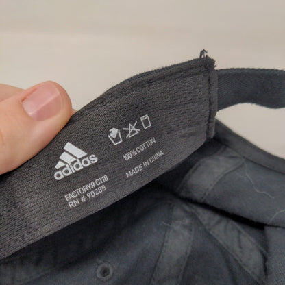 Adidas 3 Stripes Climalite Slideback Hat Black One Size Embroidered