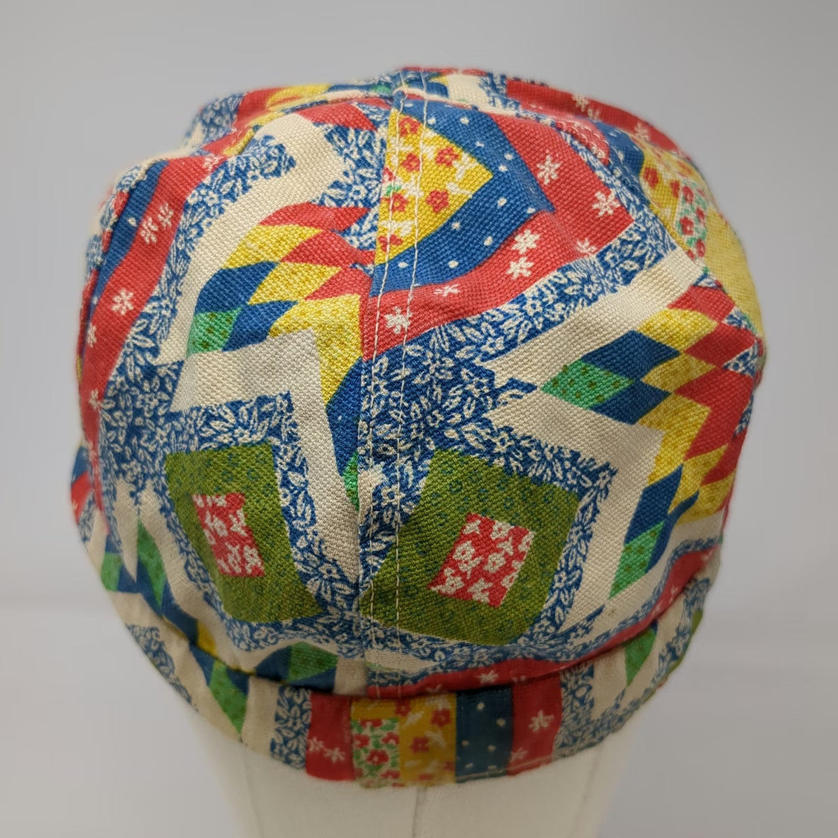 Kromer Baseball Cap Yellow Red Blue Green 7 1/2 Patchwork Soft Crown Fitted Hat