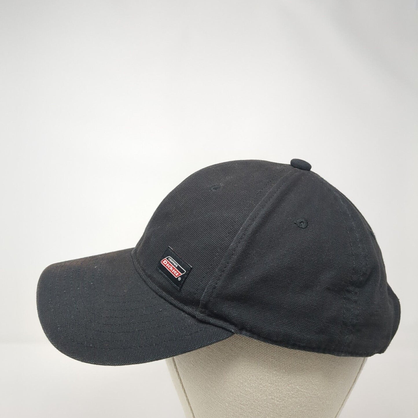 Genuine Dickies Snapback Hat Black One Size Adjustable Vented Holes 6 Panel