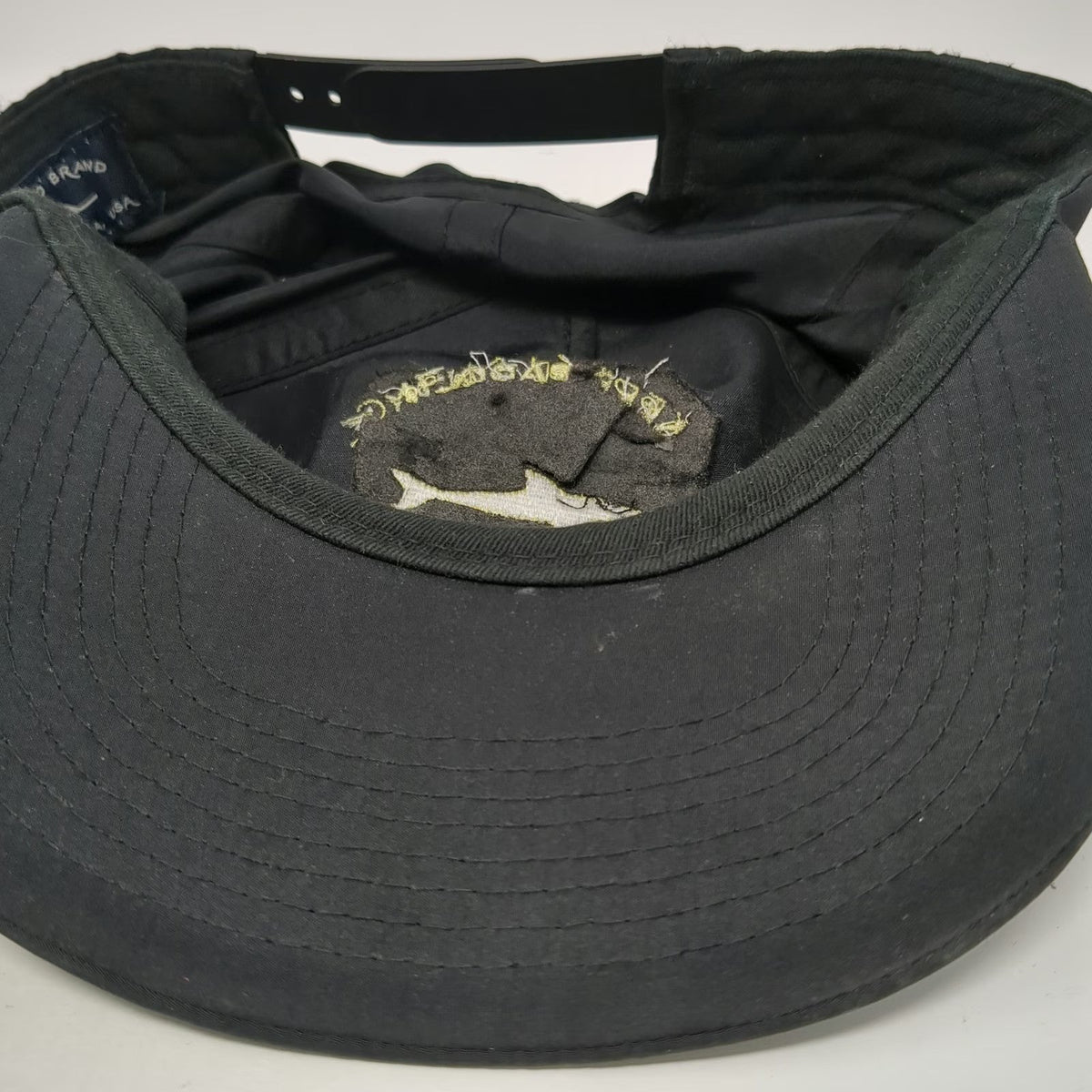 Mako Brand 5 Panel Black Hat One Size Shark Logo Keep Paddling Snapback