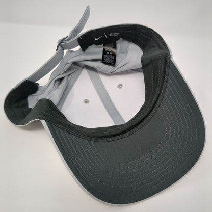 Nike Swoosh Slideback Hat Gray One Size Striped Adjustable Legacy91