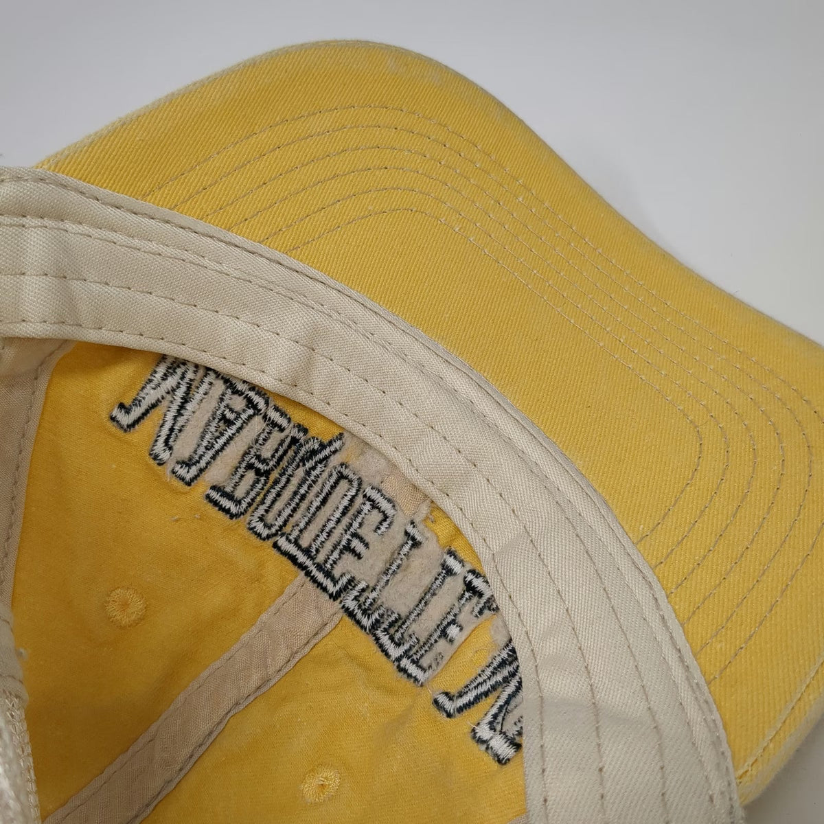 DK Embroidery Trucker Hat Yellow OSFM Marquette MI Mesh Back Snapback Michigan