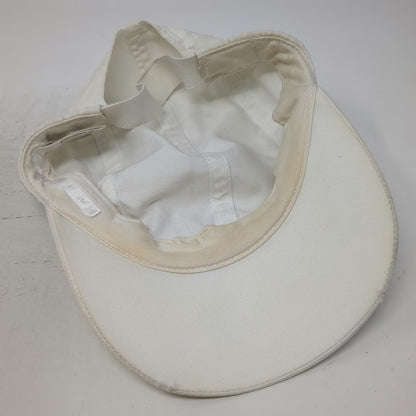 Nike Baseball Cap White One Size Golf Swoosh Hat Elastic Back Cotton Blend