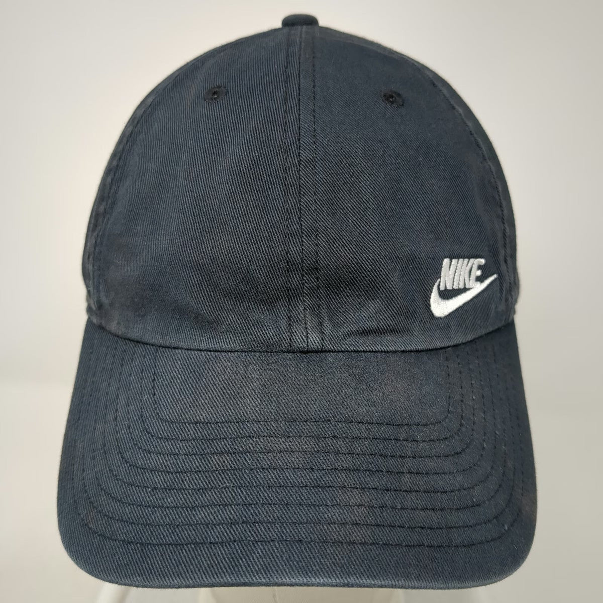 Nike Baseball Cap Black One Size Heritage86 Slideback Hat Logo Swoosh Cotton Fit