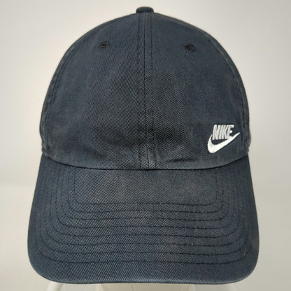 Nike Baseball Cap Black One Size Heritage86 Slideback Hat Logo Swoosh Cotton Fit