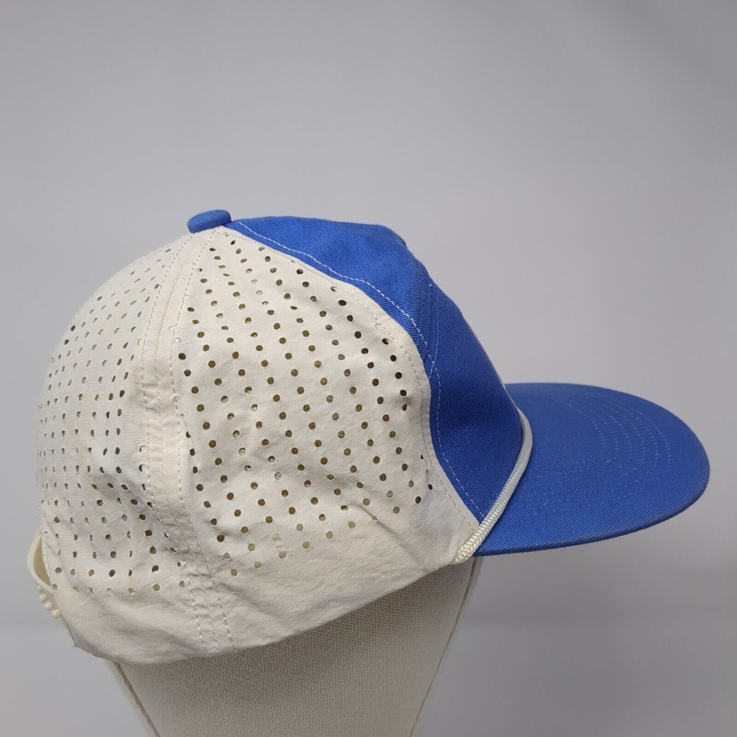 The Boat Monkey Snapback Hat Blue OS Adjustable Embroidered Breathable Rope
