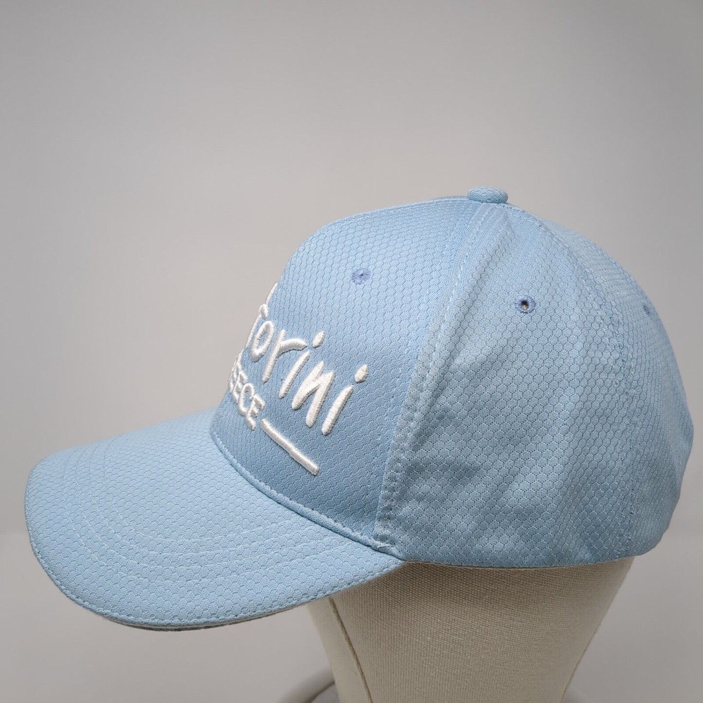 Santorini Greece Slideback Hat Blue One Size Adjustable Embroidered Polyester