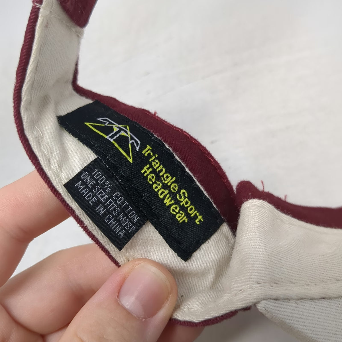 Triangle Sport Headwear Visor Red One Size Red Mountain Resort Spa Slogan Hat