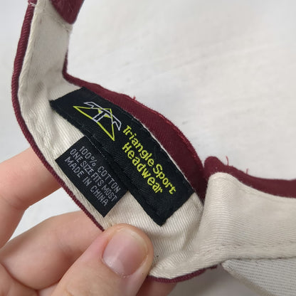 Triangle Sport Headwear Visor Red One Size Red Mountain Resort Spa Slogan Hat