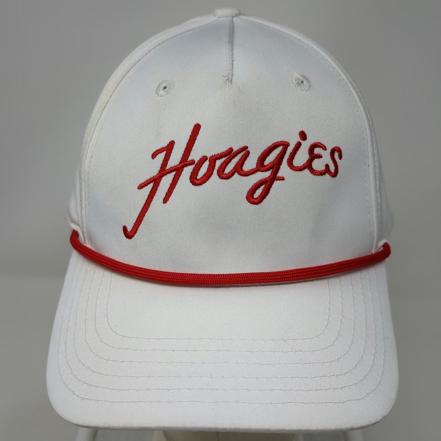 Wawa 5 Panel White One Size Hoagies Red Rope Script Snapback Polyester Hat