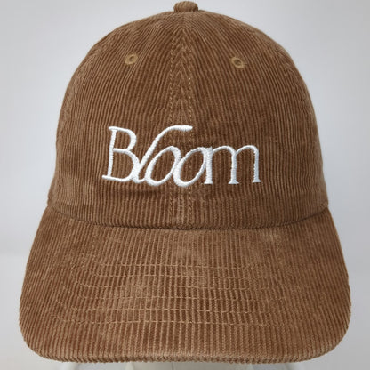 Newhattan Baseball Cap Brown One Size Corduroy Bloom Slideback Adjustable Hat