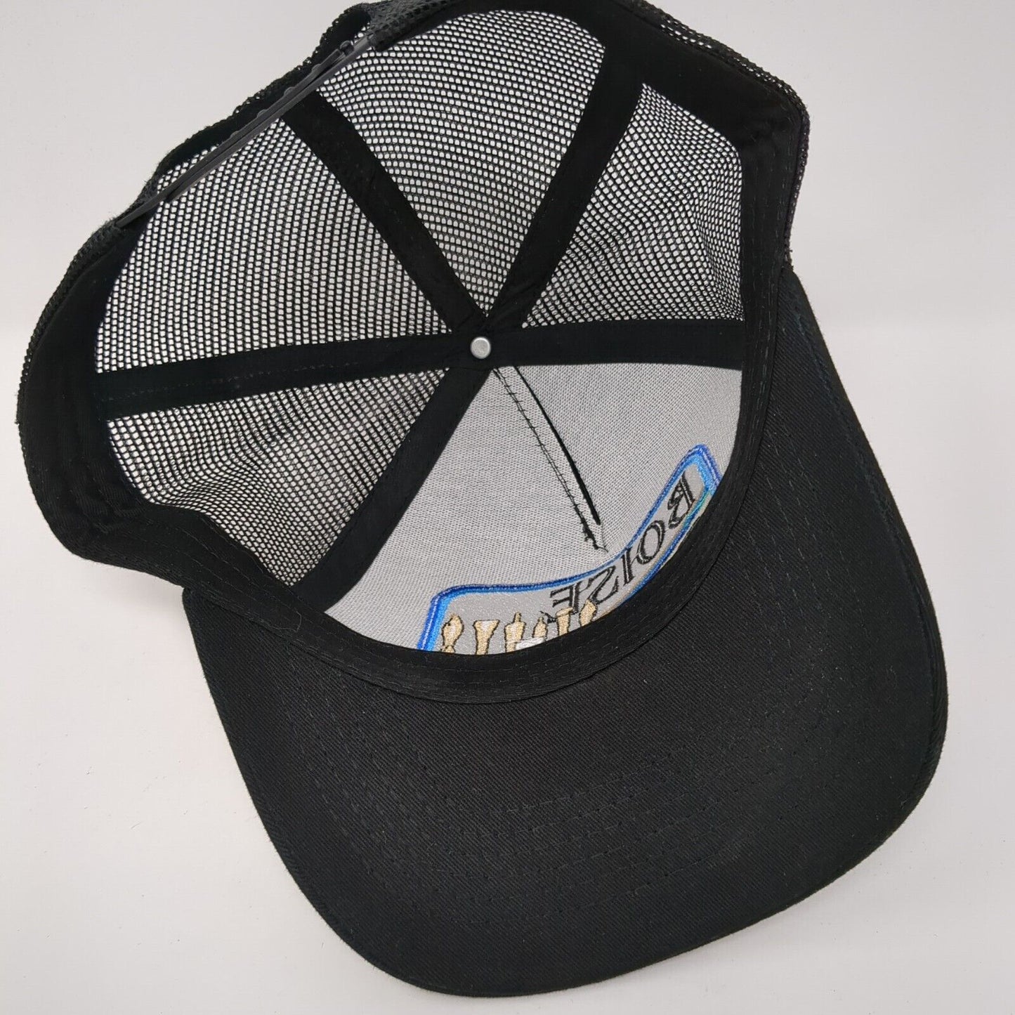 Boise Idaho Patch Snapback Mesh Back Trucker Hat Black One Size Solid
