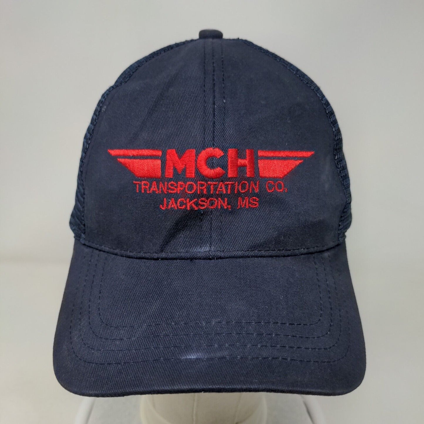 MCH Transportation Co. Jackson MS Blue OSFA Embroidered Mesh Back 6 Panel
