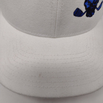 Yupoong Flexfit 110 Strapback Hat White One Size Embroidered 6 Panel