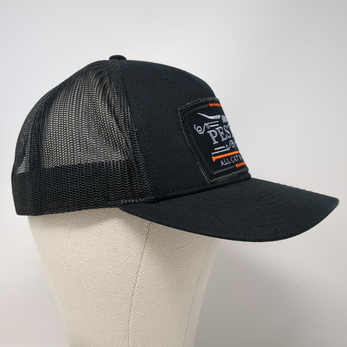 Richardson Trucker Hat Black One Size Pestco Holdings All Cat No Cattle Mesh