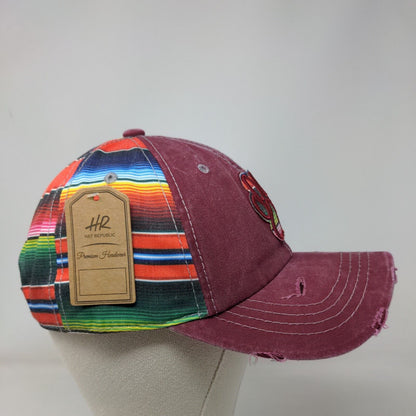 Dog Paw Embroidered Strapback Hat Multicolor One Size Adjustable Hat Republic