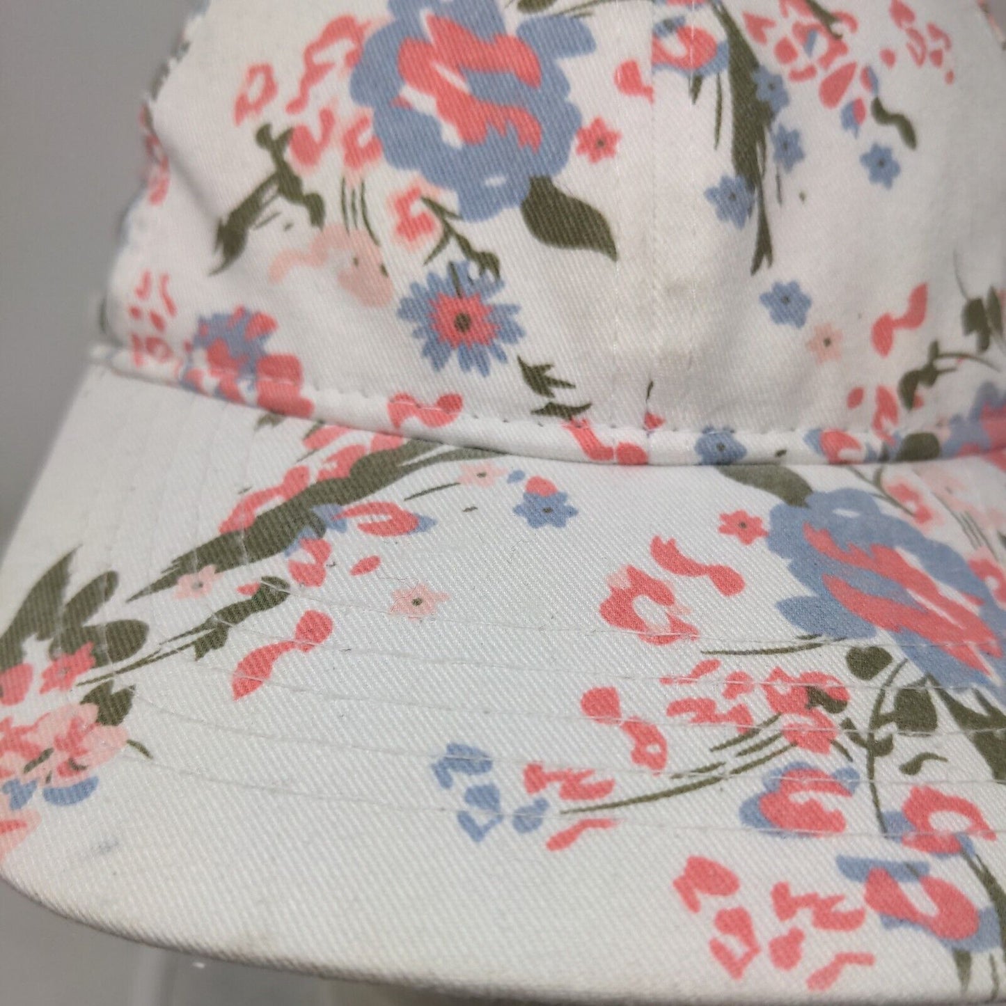 Unbranded Strapback Hat Multicolor OSFM Floral Print Vented Holes Adjustable