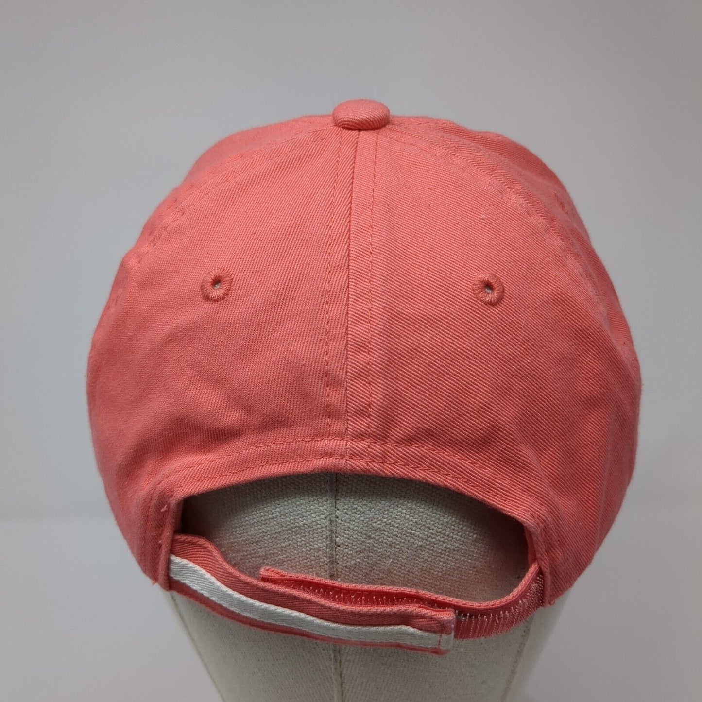 Monogram Strapback Hat Pink One Size Adjustable Embroidered Port Authority