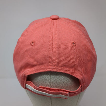 Monogram Strapback Hat Pink One Size Adjustable Embroidered Port Authority