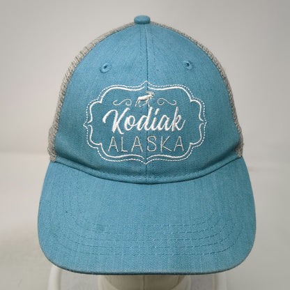 Ace USA Trucker Hat Blue One Size Kodiak Alaska Moose Mesh Back Snapback Travel