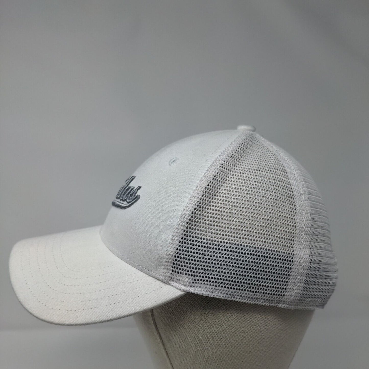 Adidas Aeroready Snapback Trucker Hat White OSFA Adjustable Mesh Back Cotton