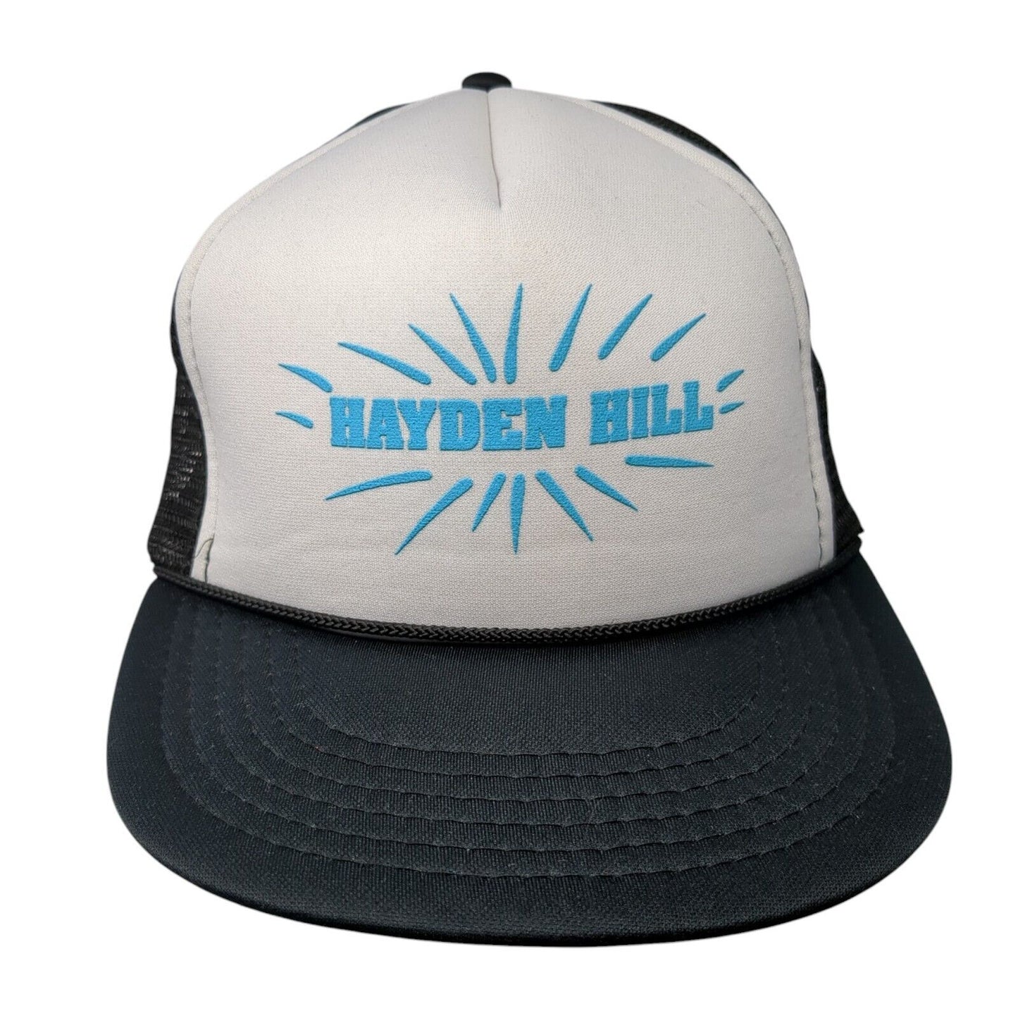 Hayden Hill Snapback Rope Trucker Hat Black One Size Mesh Back Colorblock