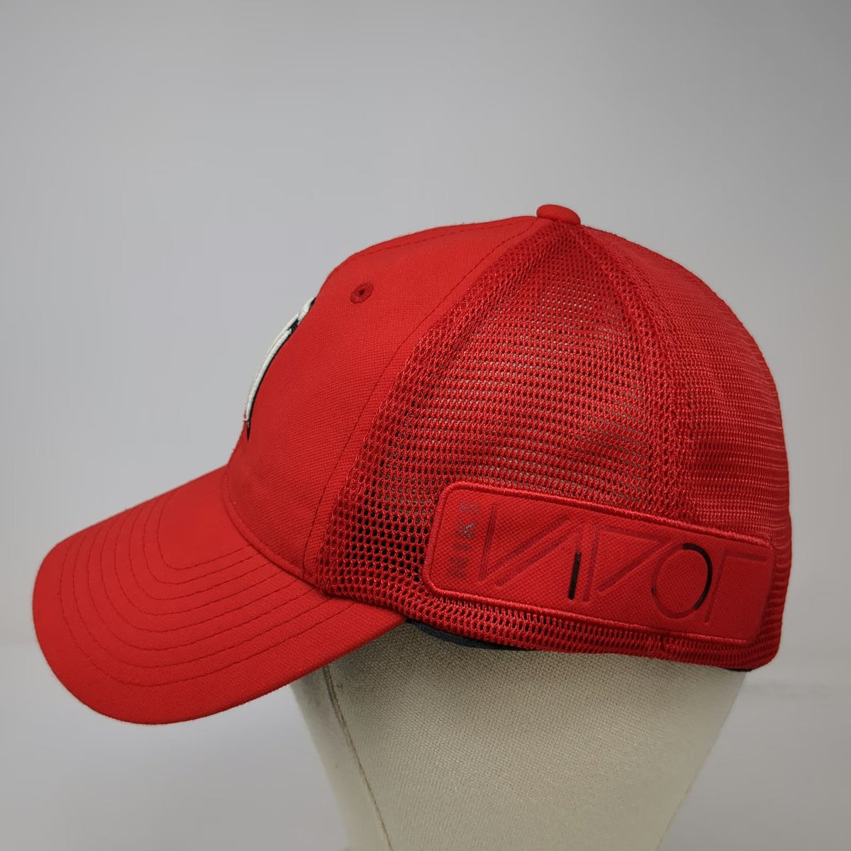 Nike Baseball Cap Red M Tiger Woods TW Logo Vapor RZN Mesh Back Golf Hat