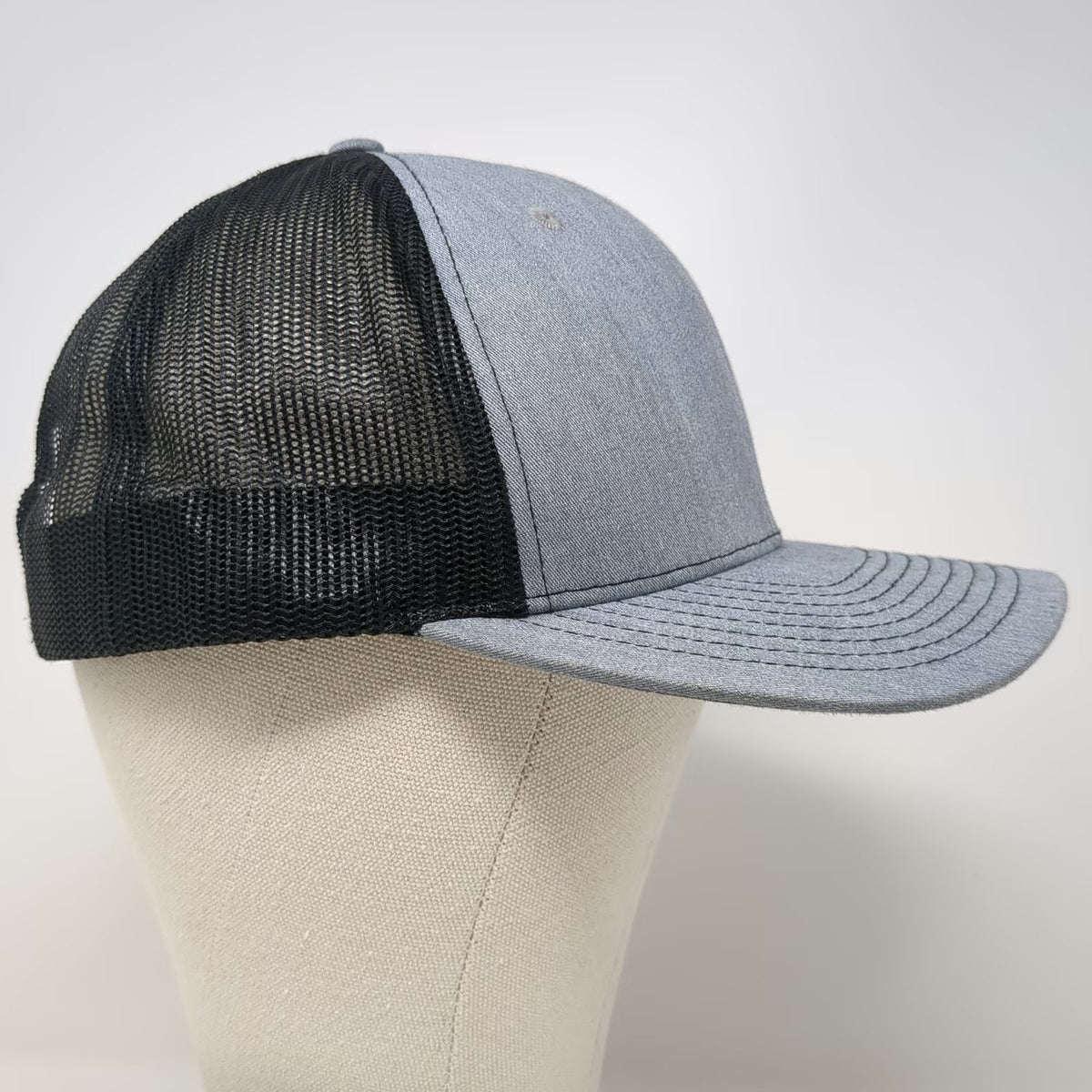 Richardson Trucker Hat Gray One Size Mesh Snapback 112 Potter Logo Embroidered