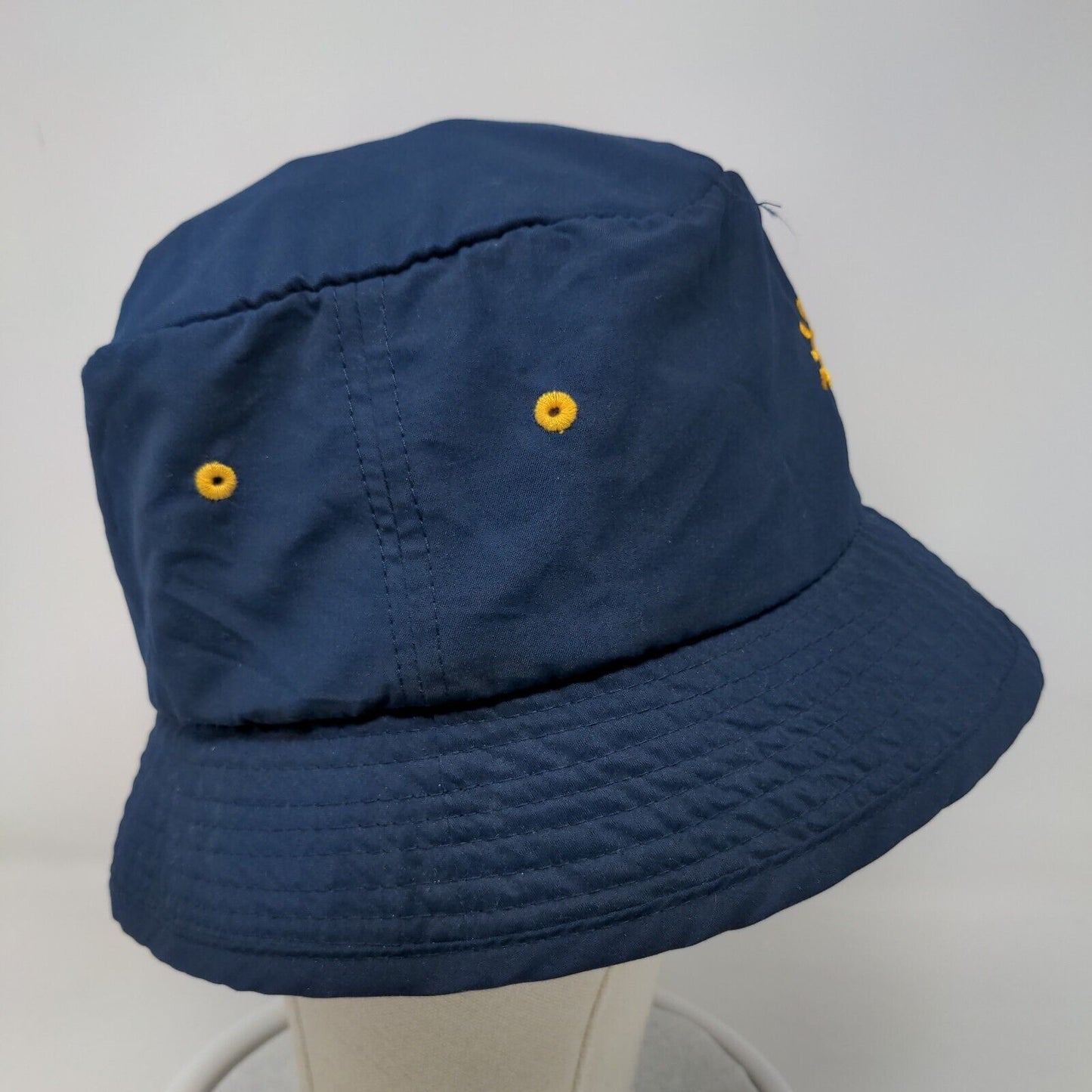Sun Logo Bucket Hat Blue One Size Embroidered Outdoor