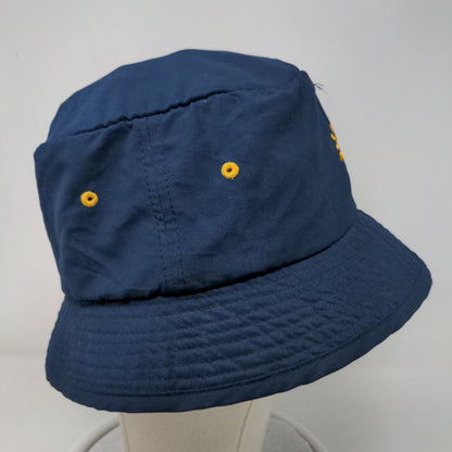 Sun Logo Bucket Hat Blue One Size Embroidered Outdoor