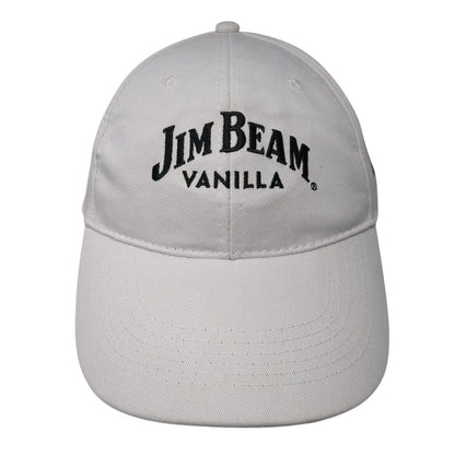 Jim Beam Vanilla Slideback Hat White One Size Adjustable Embroidered 6 Panel