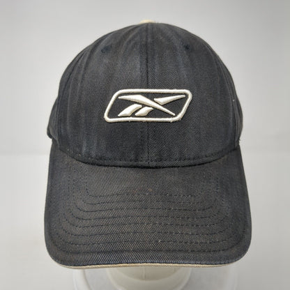 Reebok Strapback Hat Black One Size Embroidered Logo Adjustable 6 Panel