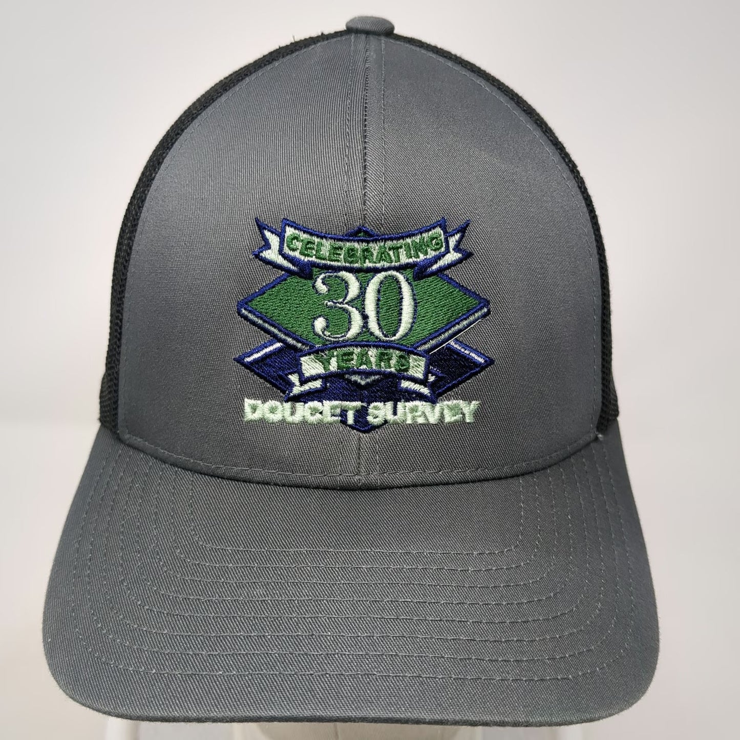 Pacific Headwear Trucker Hat Gray One Size 30 Year Anniversary Doucet Survey
