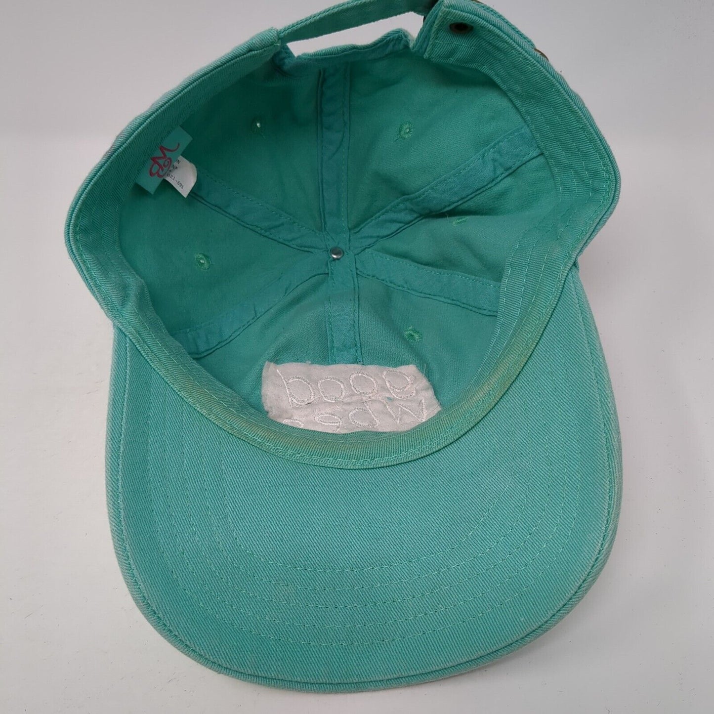 Good Vibes Slideback Hat Blue One Size Adjustable Embroidered 6 Panel WB