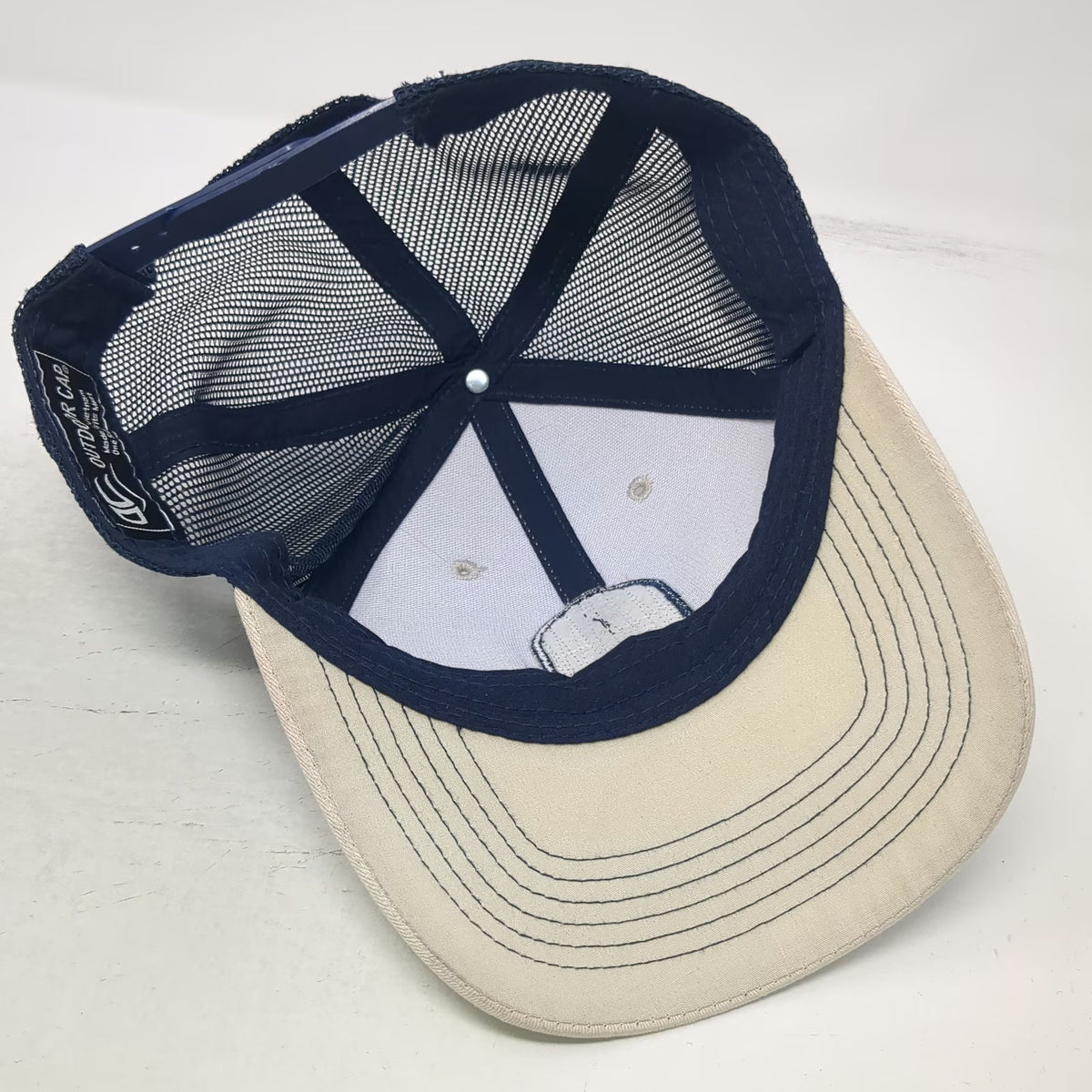 Outdoor Cap Trucker Hat Beige OSFM Rural King Windmill Snapback Mesh Farm Store