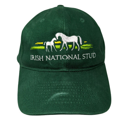 Irish National Stud Slideback Hat Green OS Adjustable Embroidered Beechfield