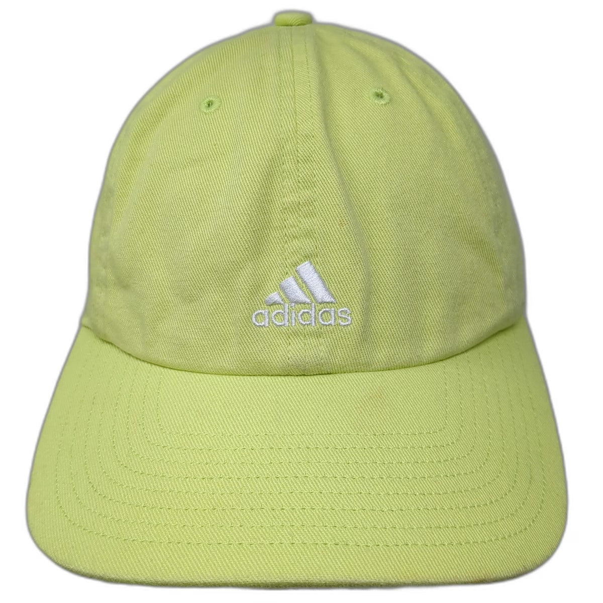 Adidas Baseball Cap Green One Size Cotton Logo Adjustable Slideback Strap Hat