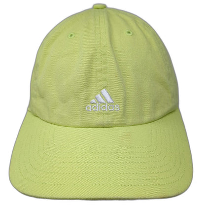 Adidas Baseball Cap Green One Size Cotton Logo Adjustable Slideback Strap Hat