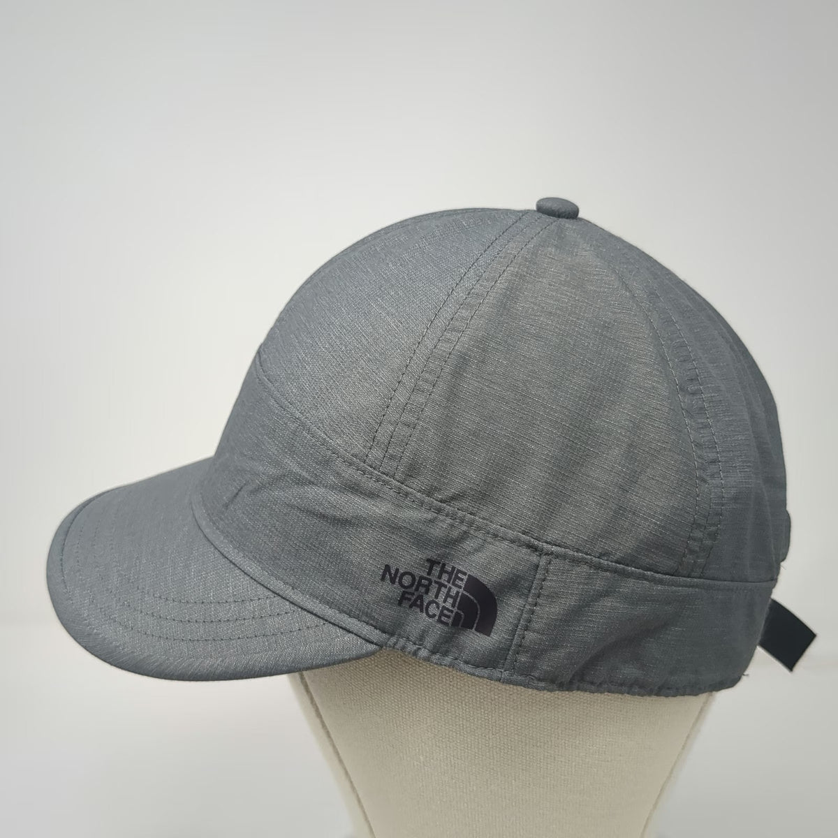 The North Face Army Cap Gray One Size Strapback Logo Outdoor Hiking Active Hat