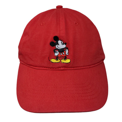 Disney Mickey Mouse Slideback Hat Red One Size 6 Panel Embroidered