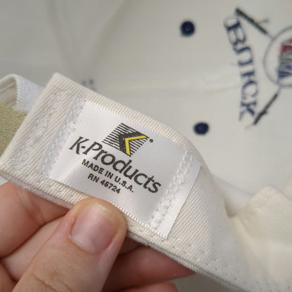 K-Products Snapback White Blue One Size Buick Golf Crossed Clubs Made in USA Hat