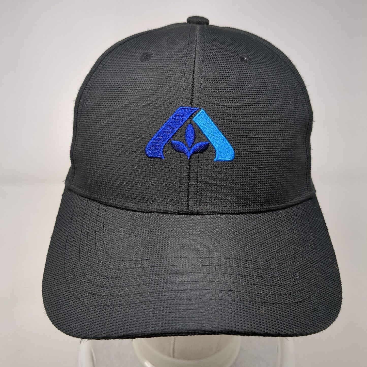 Albertsons Strapback Hat Black OSFA Adjustable Embroidered Image Solutions