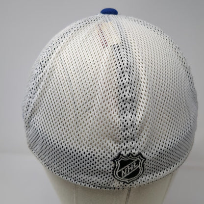 Reebok New York Rangers NHL Blue Red White XL Mesh Back Stretch Fit Shield Hat