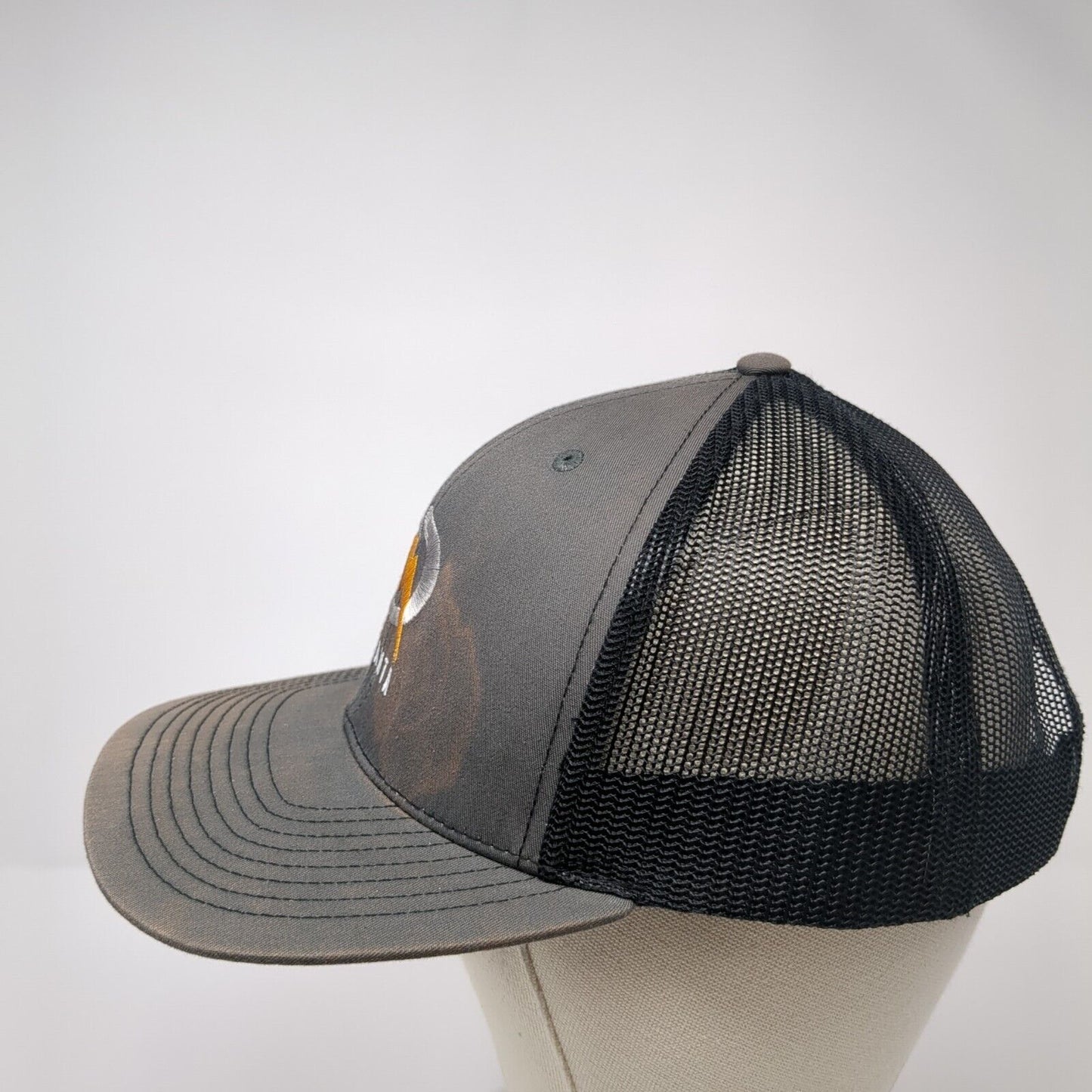 Quanta Snapback Trucker Hat Gray One Size Mesh Back Richardson 6 Panel