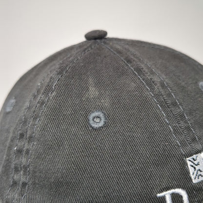 Peet's Coffee Baseball Cap Gray One Size Leather Strapback Hat Embroidered Logo